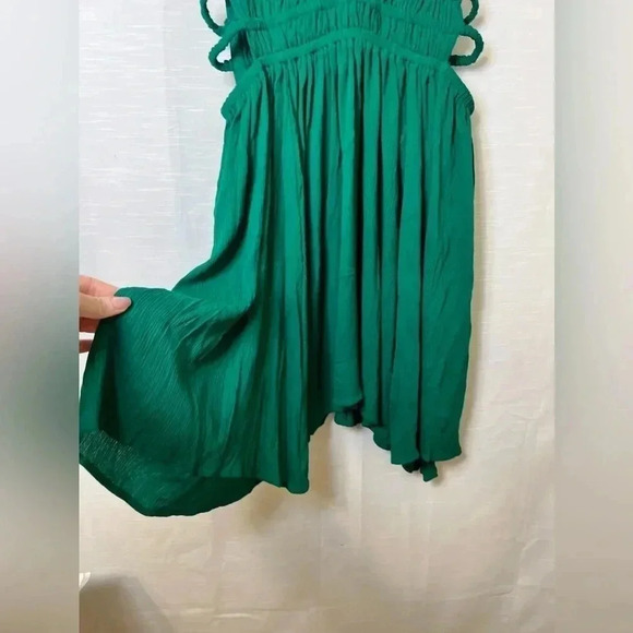 BLUSH Ruched Waist Plunge Mini Dress - Picture 8 of 10